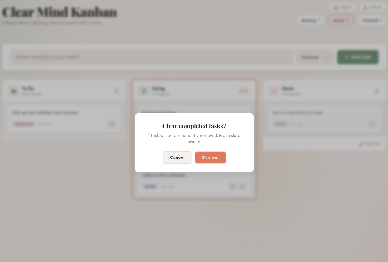 Clear Mind Kanban Task Board 1