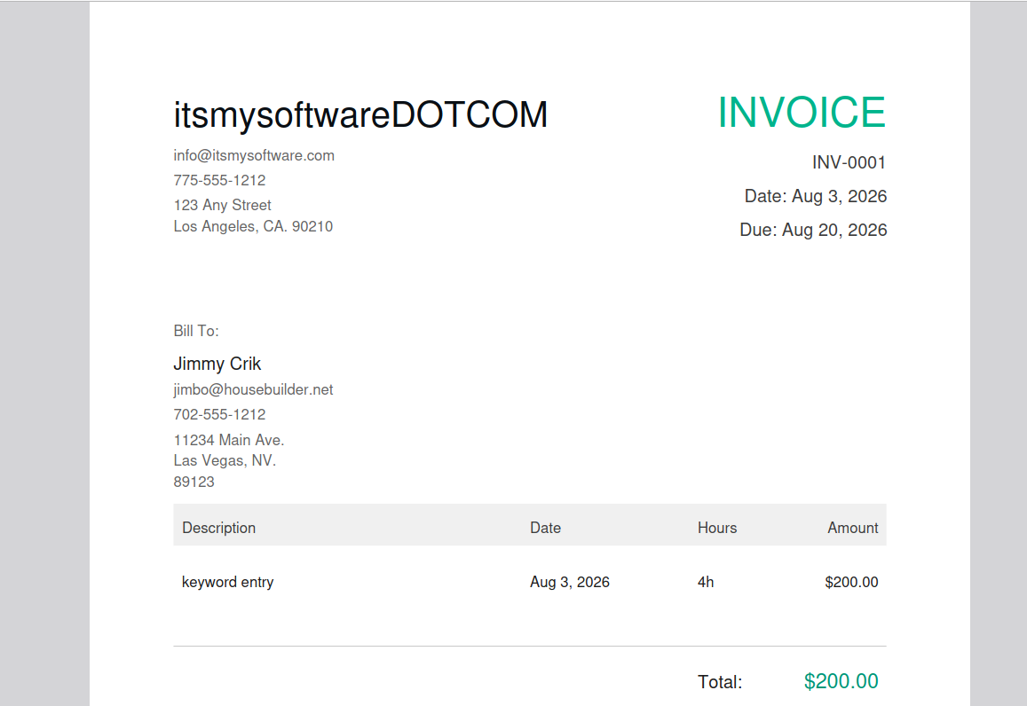 Time And Billing - Invoice Maker 7